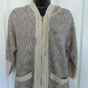 Eddie Bauer Womens Heathered Brown Hoodie Sweater size small